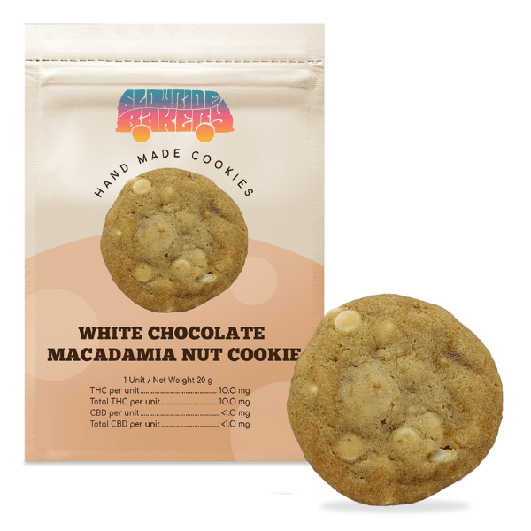 Edibles Solids - SK - Slowride Bakery White Chocolate Macadamia Nut THC Cookie - Format: - Slowride Bakery
