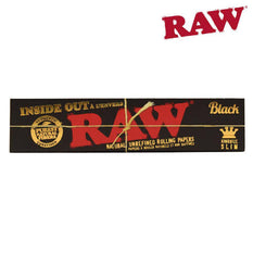 RTL - Raw Black Inside Out King Size Slim Rolling Papers - Raw