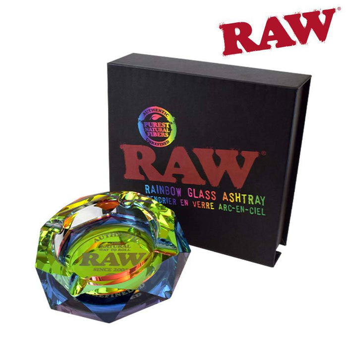 Ashtray Raw Glass Rainbow - Raw