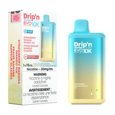 *EXCISED* RTL - Disposable Vape Drip'n by Envi EVO 10K Strawberry Banana Mango Ice 19ml - Drip'n