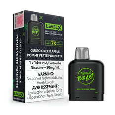 *EXCISED* RTL - Flavour Beast Level X Pods Gusto Green Apple 14ml - Flavour Beast