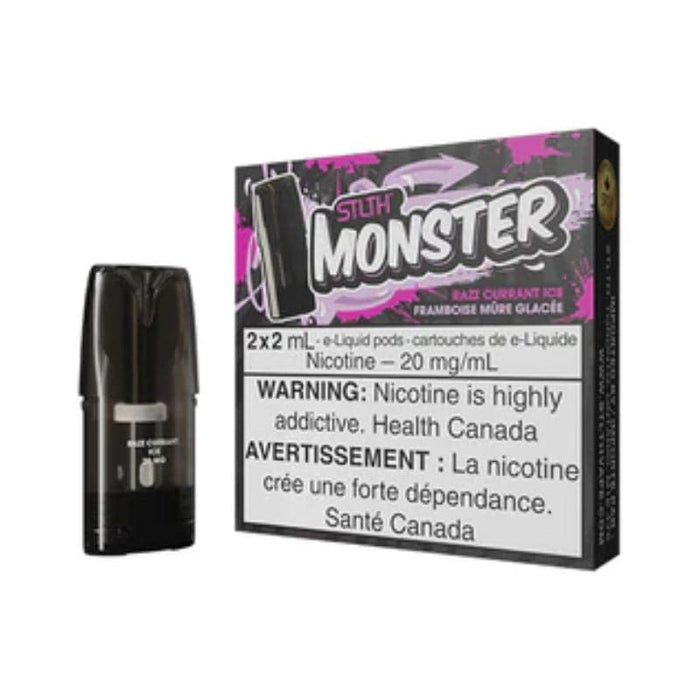 *EXCISED* RTL - STLTH Monster Pod Razz Currant Ice 2ml Pack of 2 Pods - STLTH