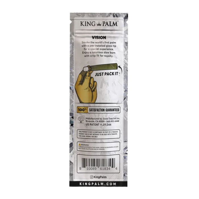 RTL - King Palm Mini Glass Tip Cones Natural 2 Per Pack - King Palm
