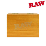 Raw Naturawl Lockable Teakwood Smoker's Box - Raw