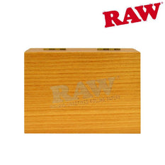 Raw Naturawl Lockable Teakwood Smoker's Box - Raw
