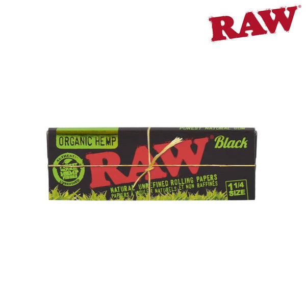 RTL - Raw Black Organic 1 1/4 Rolling Papers