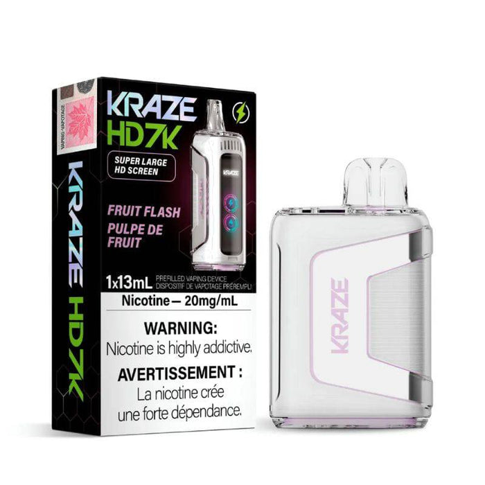 *EXCISED* RTL - Disposable Vape Kraze HD7K Fruit Flash 13ml - Kraze