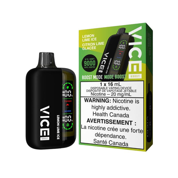 *Excised* RTL - Disposable Vape Vice Boost Lemon Lime Ice - Vice