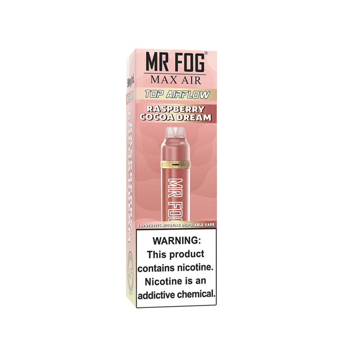 *EXCISED* RTL - Mr Fog Max Air Disposable Vape Raspberry Cocoa Dream 2500 Puffs - Mr Fog