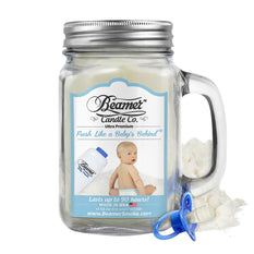 Candle Beamer Smoke Killer Collection Fresh like a Baby's Behind Large Glass Mason Jar 12oz - Beamer