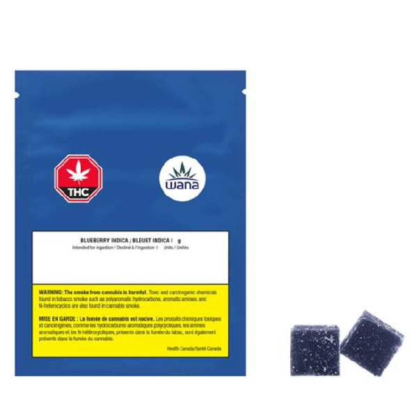 Edibles Solids - MB - Wana Blueberry Indica Sour THC Gummies - Format: - Wana