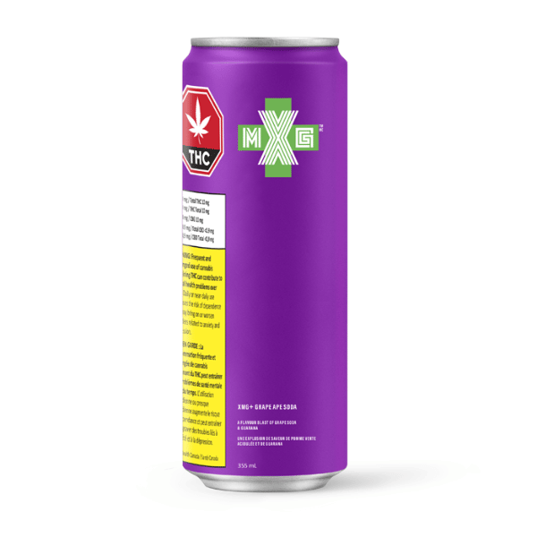 Edibles Non-Solids - MB - XMG+ Grape Ape Soda + Guarana THC-CBG Beverage - Format: - XMG