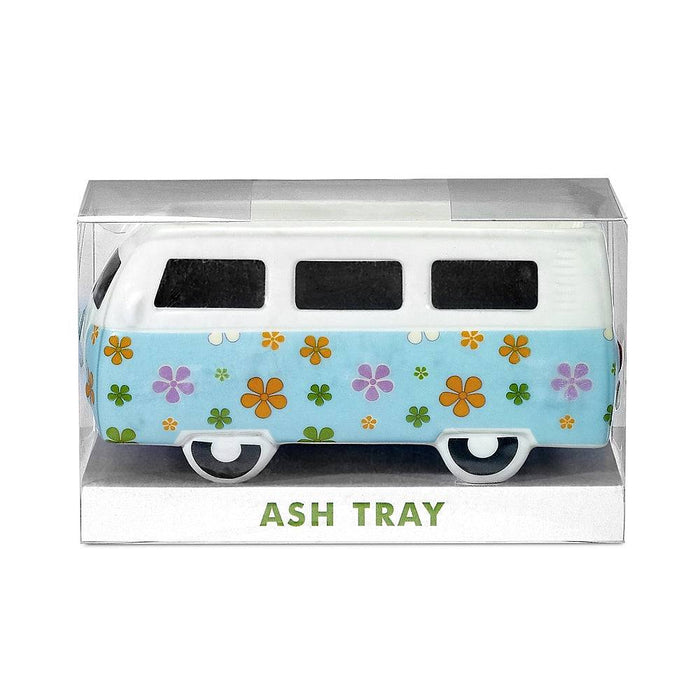 Ash Tray Ceramic Roast and Toast Bus Flower Power - Roasted and Toasted