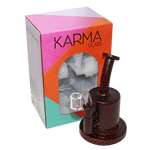 Glass Dab Rig Karma 6" Red Lightning Plated Inline - Karma