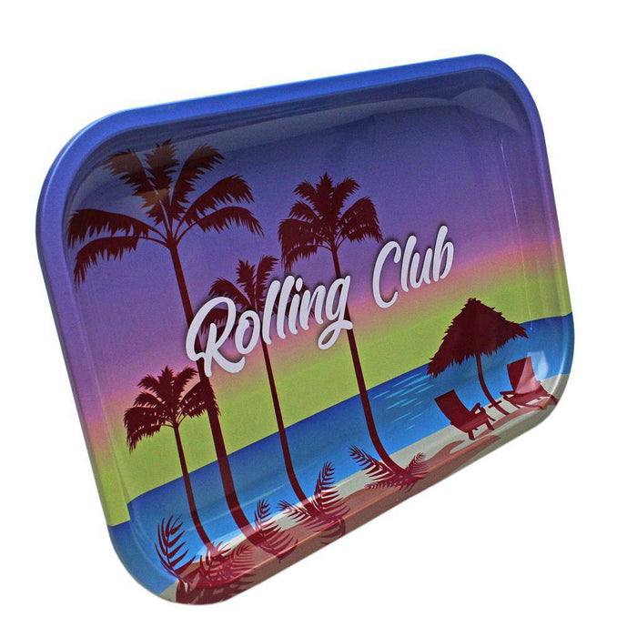 Rolling Club Metal Rolling Tray - Medium - Paradise City - Rolling Club