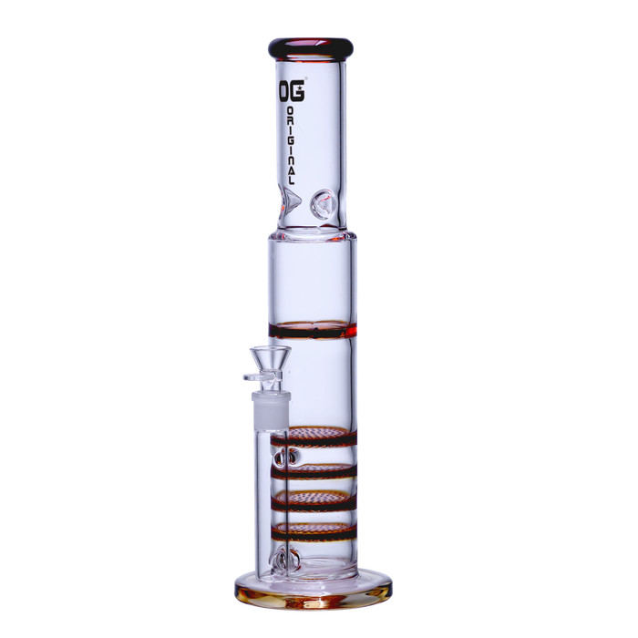 Glass Bong OG Honeycomb With Spinner 17" - OG