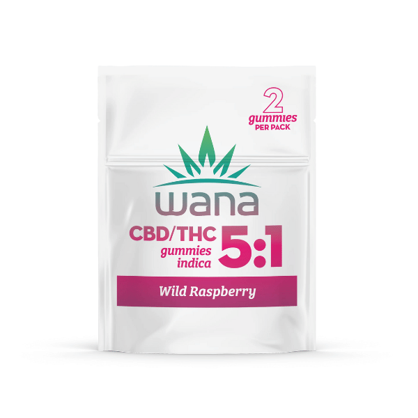 Edibles Solids - MB - Wana Classic Wild Raspberry Indica 1-5 THC-CBD Gummies - Format: - Wana