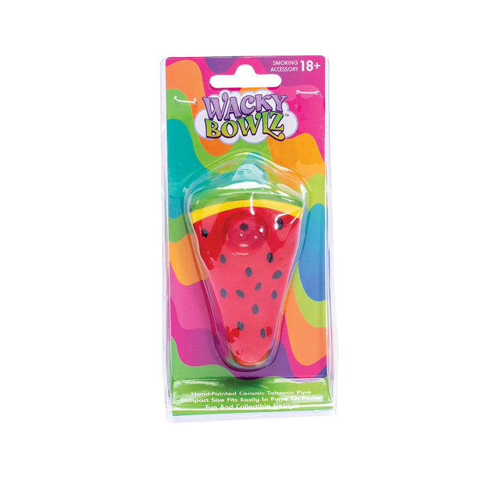 Ceramic Pipe Wacky Bowlz Watermelon Slice 3.75" - Wacky Bowlz