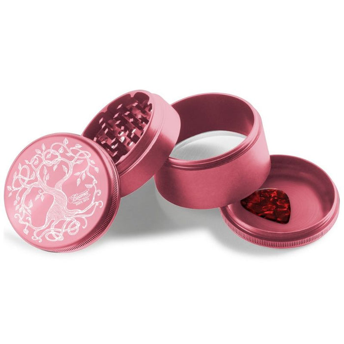 Grinder Beamer Tree of Life Design Aircraft Grade Aluminum Extended Middle Chamber 4pcs 2.5" with Guitar Pick - Beamer