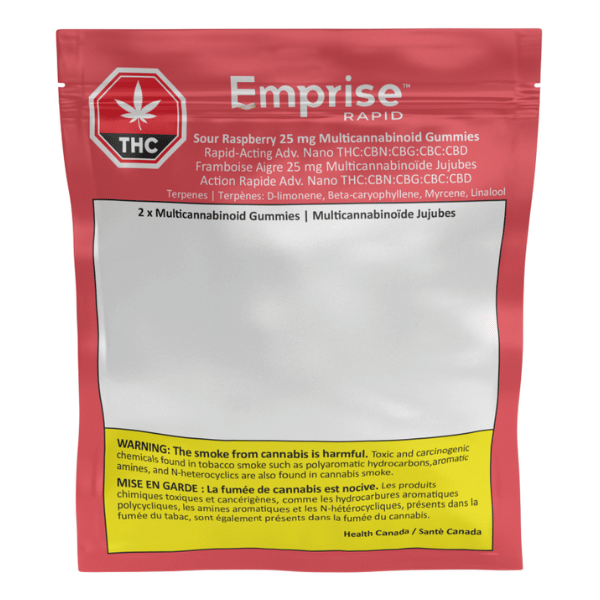 Edibles Solids - SK - Emprise Rapid Sour Raspberry 25mg Multi-Cannabinoid Gummies - Format: - Emprise Rapid