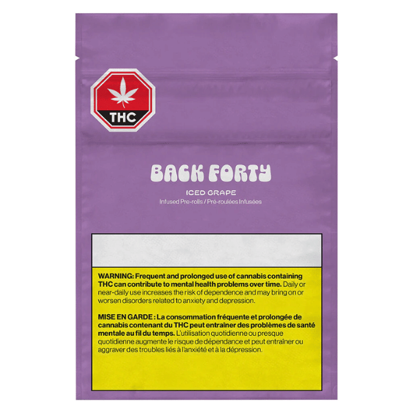 Extracts Inhaled - SK - Back Forty Iced Grape Infused Pre-Roll - Format: - Back Forty