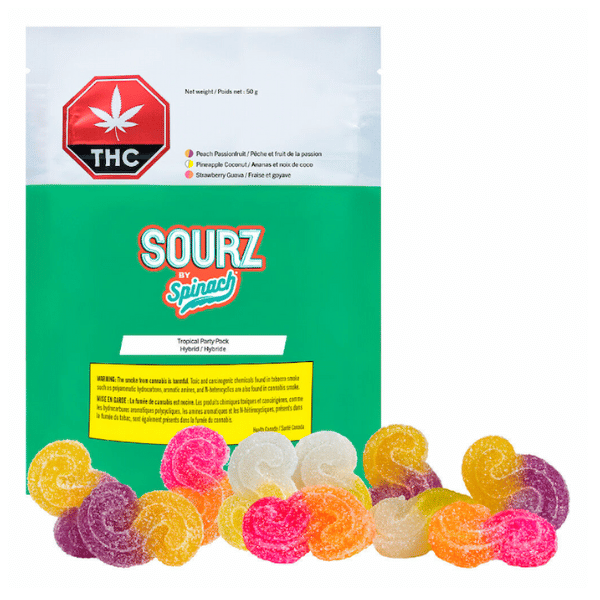 Edibles Solids - SK - Sourz by Spinach Tropical Party Pack THC Gummies - Format: - Sourz by Spinach