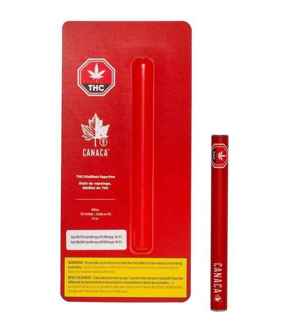 Extracts Inhaled - MB - Canaca THC Distillate Disposable Vape Pen ...