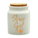 Ceramic Stoner Girl Stash Jar - Roasted and Toasted