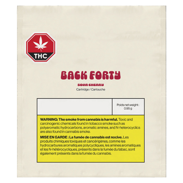 Extracts Inhaled - MB - Back Forty Sour Cherry THC 510 Vape Cartridge - Format: - Back Forty