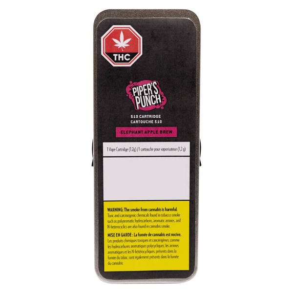 Extracts Inhaled - MB - Piper's Punch Elephant Apple Brew THC 510 Vape Cartridge - Format: