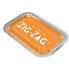 Zig Zag Metal Rolling Tray - Small - Orange - Zig Zag