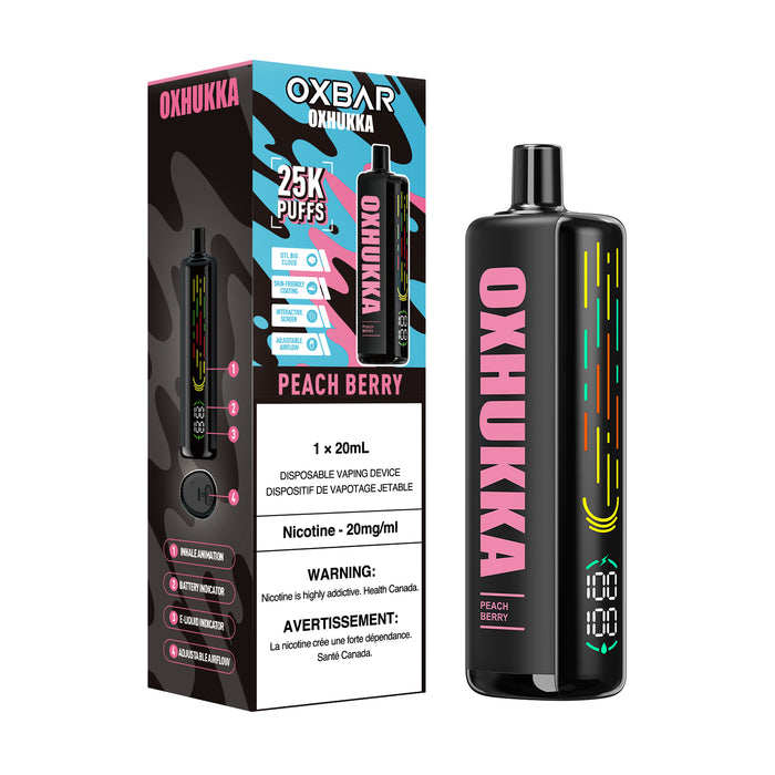 Federal *EXCISED* RTL - Disposable Vape Oxbar Oxhukka Peach Berry