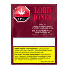 Extracts Inhaled - MB - Lord Jones Gorilla Z Live Resin THC Disposable Vape - Format: