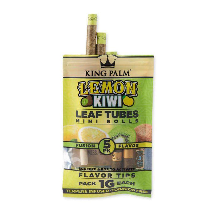 RTL - King Palm Mini Flavored Leaf Tubes Lemon Kiwi 5 Per Pack - King Palm