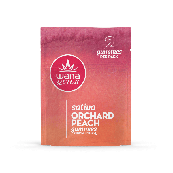 Edibles Solids - SK - Wana Quick Orchard Peach Sativa THC Gummies - Format: - Wana