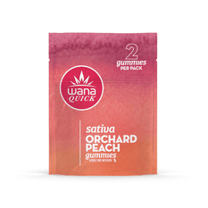 Edibles Solids - MB - Wana Quick Orchard Peach Sativa THC Gummies - Format: - Wana