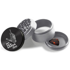 Grinder Beamer Middle Finger Design Aircraft Grade Aluminum Extended Middle Chamber 4pcs 2.5" with Guitar Pick - Beamer