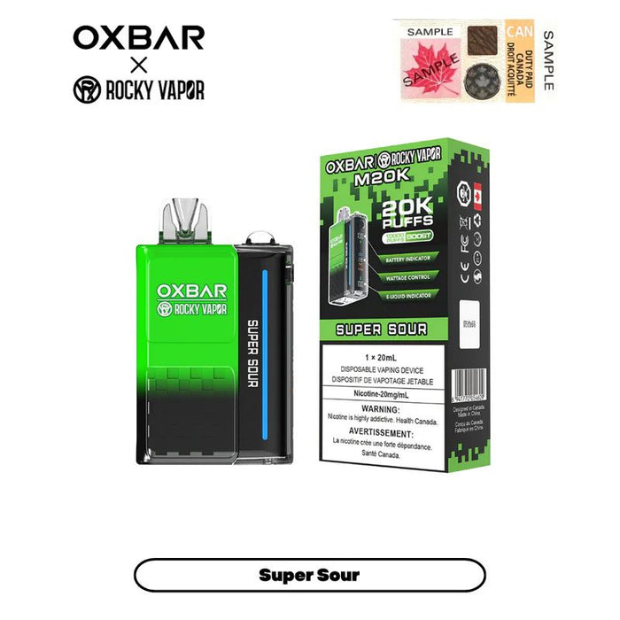 *EXCISED* RTL - Disposable Vape Oxbar M20K Super Sour