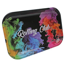 Rolling Club Metal Rolling Tray - Medium - Rainbow Fumes - Rolling Club