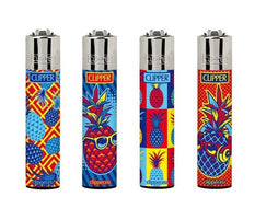 RTL - Disposable Lighters Clipper Large Printed Hipster Pineapple - Clipper