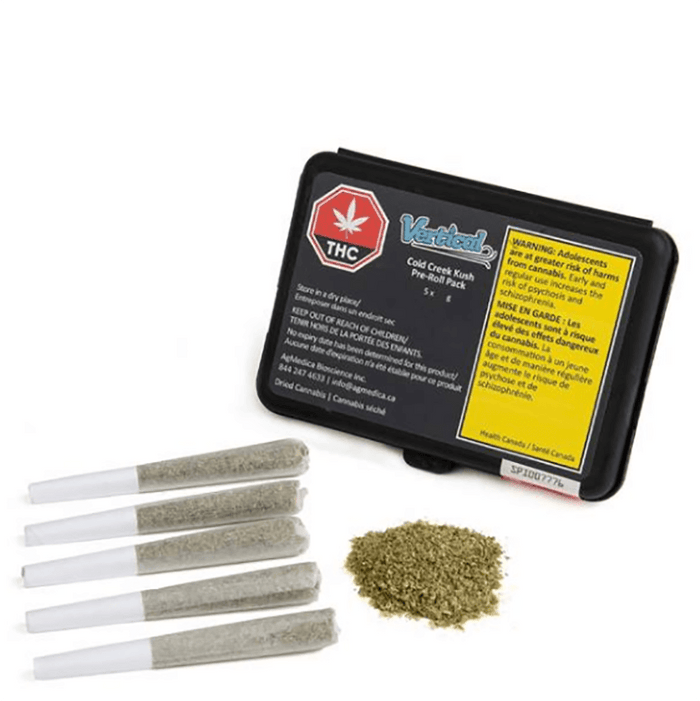 Dried Cannabis - MB - Vertical Cannabis Cold Creek Kush Pre-Roll - Grams: - Vertical Cannabis