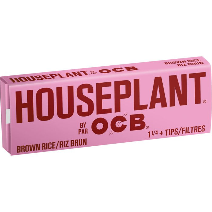 RTL - Rolling Papers Houseplant by OCB Brown Rice 1.25  With Filters - OCB