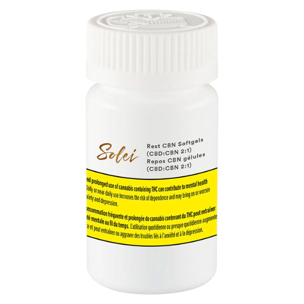 Extracts Ingested - MB - Solei Rest CBD-CBN OilGelcaps - Format: - Solei