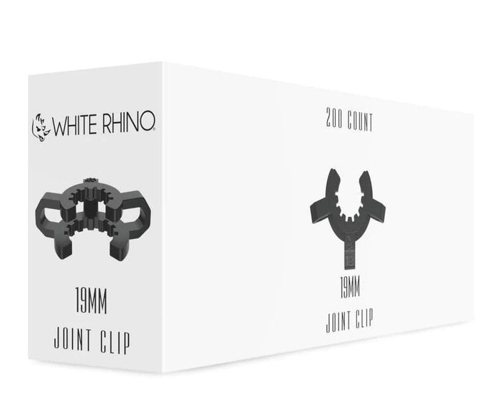 RTL - Bong Accessory White Rhino Black Keck Clip 19mm - White Rhino