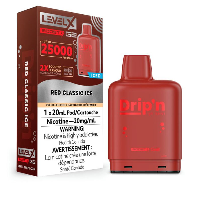 Federal *EXCISED* RTL - Nicotine Pod Drip'n Level X Boost G2 Red Classic