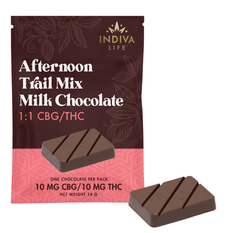 Edibles Solids - SK - Indiva Life Afternoon Trail 1-1 THC-CBG Milk Chocolate - Format: - Indiva Life