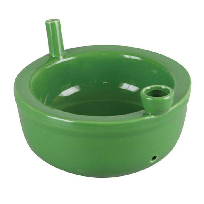 Ceramic Cereal Green Bowl Pipe - Roasted and Toasted