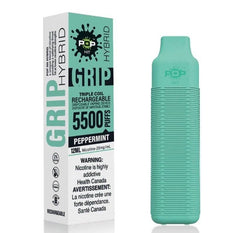 *EXCISED* RTL - Disposable Vape Pop Hybrid Grip Mesh 5500 Puff Peppermint 2.0% - Pop Vapor