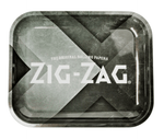 Zig Zag Metal Rolling Tray - Large - Black - Zig Zag