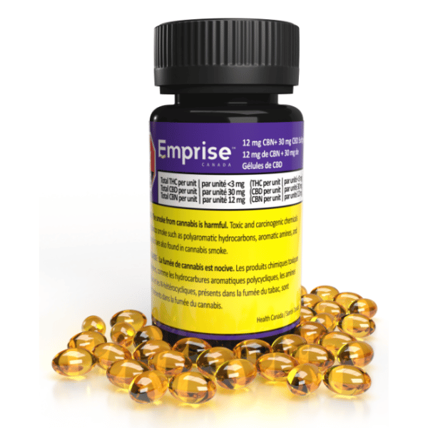 Extracts Ingested - MB - Emprise Canada 12-30 CBN-CBD Oil Gelcaps - Format: - Emprise Canada
